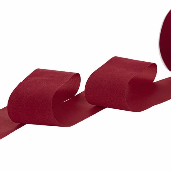 Valentine’s Day Ribbons |  Ribbon Deluxe Velvet Cut Edge Burgundy (50mmx20m) Fabric & Paper Ribbons Dark Red