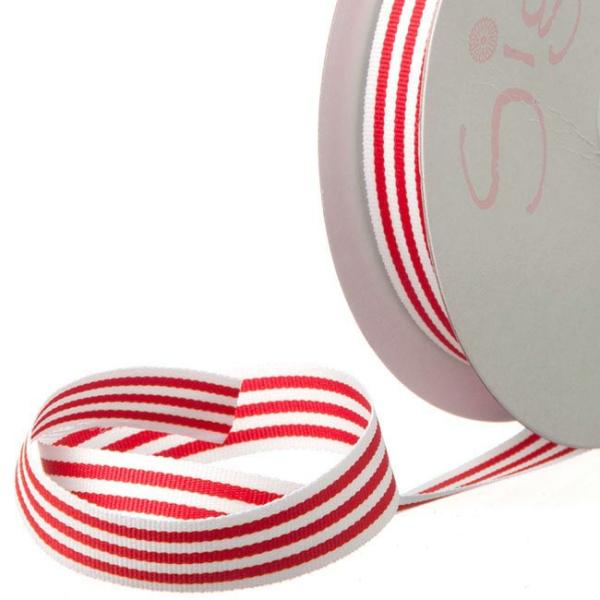 Valentine’s Day Ribbons |  Ribbon Grosgrain Stripes Red (15mmx20m) Fabric & Paper Ribbons Grosgrain Ribbons