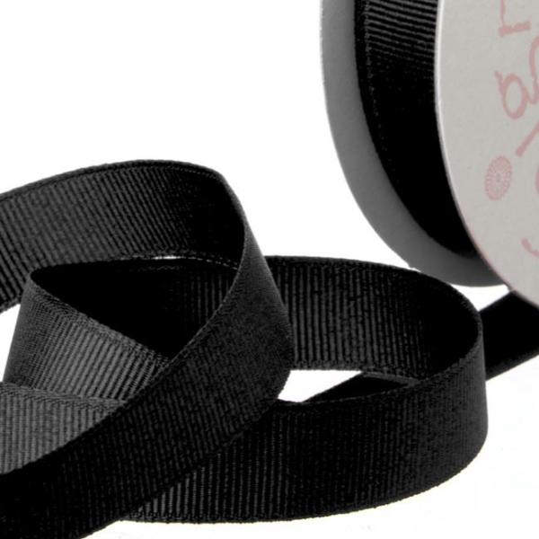 Valentine’s Day Ribbons |  Ribbon Plain Grosgrain Black (25mmx20m) Fabric & Paper Ribbons Black