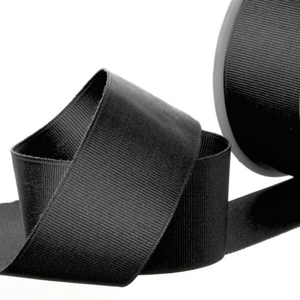 Valentine’s Day Ribbons |  Ribbon Plain Grosgrain Black (38mmx20m) Fabric & Paper Ribbons Black