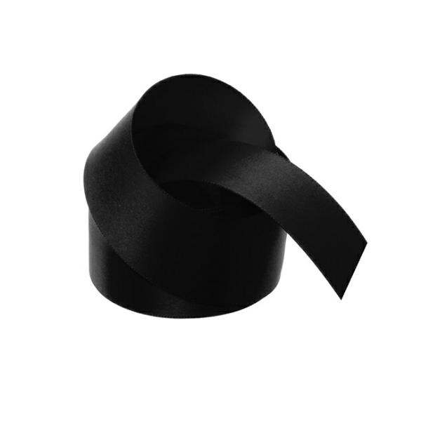 Valentine’s Day Ribbons |  Ribbon Satin Deluxe Double Faced Black (38mmx25m) Fabric & Paper Ribbons Black