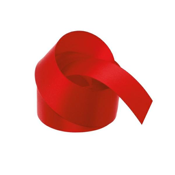 Valentine’s Day Ribbons |  Ribbon Satin Deluxe Double Faced Red (38mmx25m) Fabric & Paper Ribbons Red