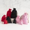 Velvet Gift Bags |  Velvet Gift Bag Large Pack 6 Red (15x24cmH) Gift Bags Red