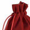 Velvet Gift Bags |  Velvet Gift Bag Medium Pack 6 Red (12.5x17cmH) Gift Bags Red