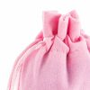 Velvet Gift Bags |  Velvet Gift Bag Small Pack 6 Baby Pink (7.5x10cmH) Gift Bags Soft Pink