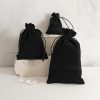 Velvet Gift Bags |  Velvet Gift Bag Small Pack 6 Black (7.5x10cmH) Gift Bags Black