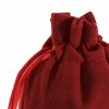 Velvet Gift Bags |  Velvet Gift Bag Small Pack 6 Red (7.5x10cmH) Gift Bags Red