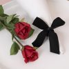 Velvet Ribbon |  Ribbon Deluxe Velvet Cut Edge Black (38mmx20m) Fabric & Paper Ribbons Black