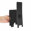 Wedding & Party Favour Boxes |  Bomboniere Chocolate Heart Box Black Pack 20 (70x70x70mmH) Black