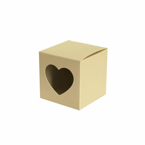 Wedding & Party Favour Boxes |  Bomboniere Chocolate Heart Box Gold Pack 20 (70x70x70mmH) Bomboniere Packaging Gold