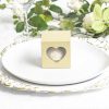 Wedding & Party Favour Boxes |  Bomboniere Chocolate Heart Box Gold Pack 20 (70x70x70mmH) Bomboniere Packaging Gold