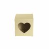 Wedding & Party Favour Boxes |  Bomboniere Chocolate Heart Box Gold Pack 20 (70x70x70mmH) Bomboniere Packaging Gold