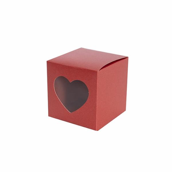 Wedding & Party Favour Boxes |  Bomboniere Chocolate Heart Box Red Pack 20 (70x70x70mmH) Bomboniere Packaging Red