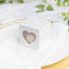 Wedding & Party Favour Boxes |  Bomboniere Chocolate Heart Box White Pack 20 (70x70x70mmH) Bomboniere Packaging Wedding & Party Favour Boxes