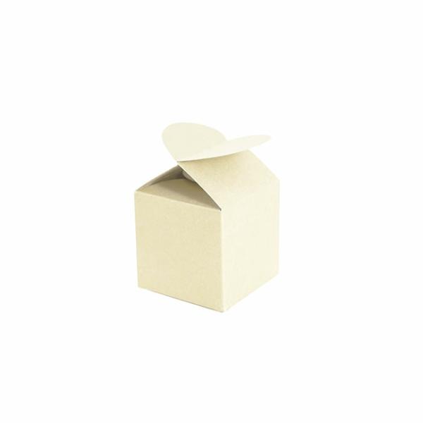 Wedding & Party Favour Boxes |  Bomboniere Chocolate Modern Box Cream Pack 20 (45x45x55mmH) Bomboniere Packaging Cream Ivory