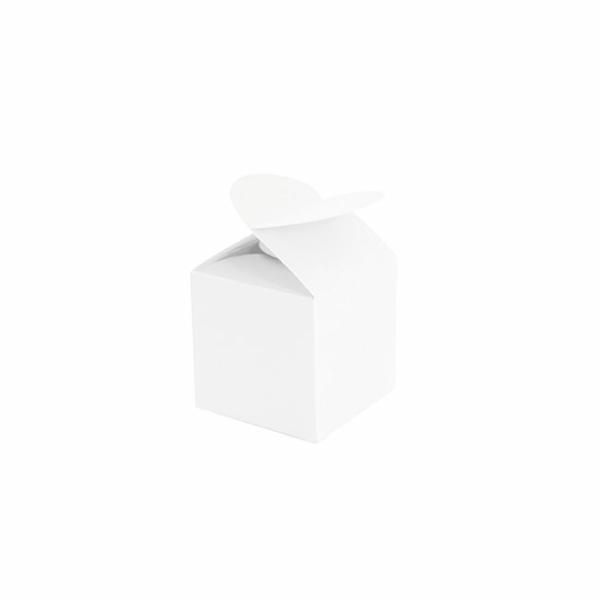 Wedding & Party Favour Boxes |  Bomboniere Chocolate Modern Box White Pack 20 (45x45x55mmH) Bomboniere Packaging Wedding & Party Favour Boxes