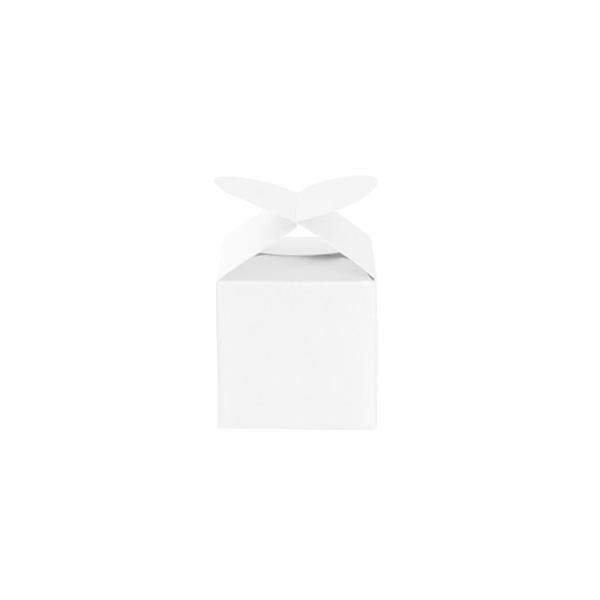 Wedding & Party Favour Boxes |  Bomboniere Chocolate Modern Box White Pack 20 (45x45x55mmH) Bomboniere Packaging Wedding & Party Favour Boxes