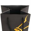 Wine Gift Bags |  Wine Bag Single Bottle Modern Pack 4 Assorted (12x9x35cmH) Gift Bags Black