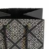 Wine Gift Bags |  Wine Bag Single Bottle Pack 5 Diamond Gold (11x10x36cmH) Gift Bags Black