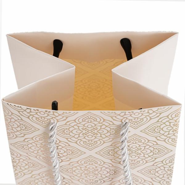 Wine Gift Bags |  Wine Bag Single Bottle Pack 5 Diamond White (11x10x36cmH) Gift Bags White