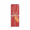 Wine Gift Bags |  Wine Bag Single Bottle Pack 5 Gift Design Red (12x9x35cmH) Gift Bags Red