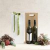 Wine Gift Bags |  Wine Bag Two Bottle Kraft Brown Pack 5 (17Wx9Gx42cmH) Gift Bags Soft Brown