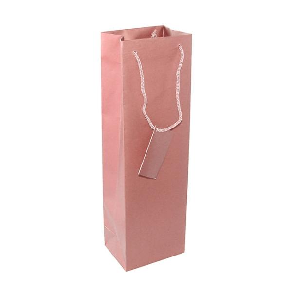 Wine Gift Bags |  Wine Bottle Bags Single Pack 5 Rose Gold (10.5X9X35cmH) Gift Bags Rose Gold