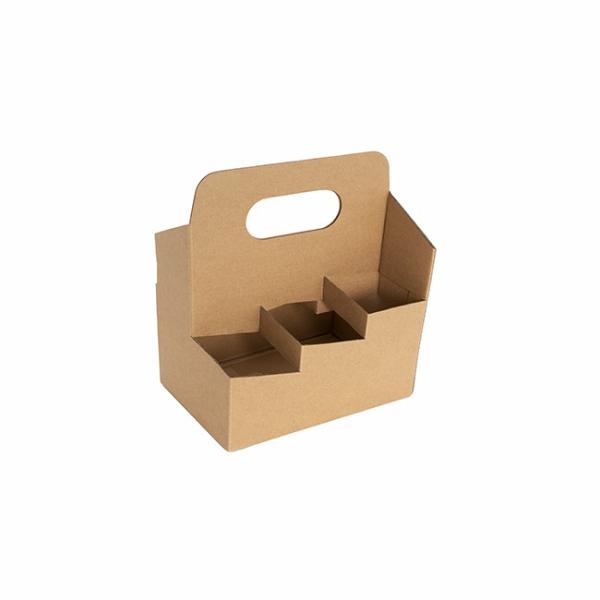 Wine Gift Boxes |  Beer Caddy Holder 6 Bottles Kraft Brown (18x12x22cmH) Gift Boxes Soft Brown