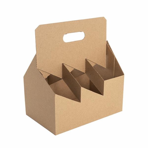 Wine Gift Boxes |  Wine Box Carrier 6 Bottles Kraft Brown (178x267x305mmH) Gift Boxes Soft Brown