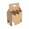 Wine Gift Boxes |  Wine Box Carrier 6 Bottles Kraft Brown (178x267x305mmH) Gift Boxes Soft Brown