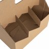 Wine Gift Boxes |  Wine Box Carrier 6 Bottles Kraft Brown (178x267x305mmH) Gift Boxes Soft Brown