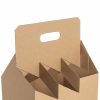 Wine Gift Boxes |  Wine Box Carrier 6 Bottles Kraft Brown (178x267x305mmH) Gift Boxes Soft Brown