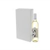 Wine Gift Boxes |  Wine Box Flat Pack Two Bottles Kraft White (178x89x343mmH) Gift Boxes White