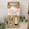 Wine Gift Boxes |  Wine Box Gable Handle Double Bottle Kraft (9×17.5×39.5cmH) Gift Boxes Soft Brown