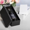 Wine Gift Boxes |  Wine Box Rigid Ribbed Paper Black (11x9x33.5cmH) Gift Boxes Black