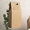 Wine Gift Boxes |  Wine Box With Handle Double Bottle Kraft (17.6x9x39.5cmH) Gift Boxes Soft Brown