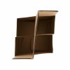 Wine Gift Boxes |  Wine Carrier 4 Bottles Kraft Brown (17.6×17.6×39.5cmH) Gift Boxes Soft Brown