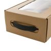 Wine Gift Boxes |  Wine Window Carry Box Hamper 2 Bottles Kraft (17x9x34cmH) Gift Boxes Soft Brown