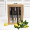 Wine Gift Boxes |  Wine Window Carry Box Hamper 3 Bottles Kraft (25x9x34cmH) Gift Boxes Soft Brown