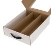 Wine Gift Boxes |  Wine Window Carry Box Hamper 3 Bottles White (25x9x34cmH) Gift Boxes White