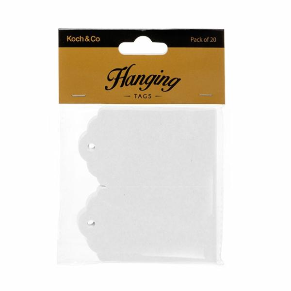 Wrapping Paper Rolls |  Hanging Gift Tags Folded White Pack 20 (5x9cmH) Wrapping Paper White