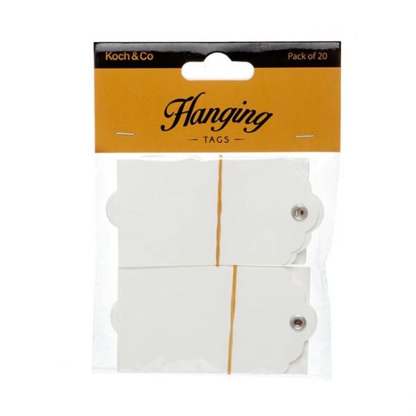 Wrapping Paper Rolls |  Hanging Gift Tags Scallop White Pack 20(5x9cmH) Wrapping Paper White