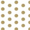 Wrapping Paper Rolls |  Wrapping Paper Roll Bold Dot Gloss Gold on White (50cmx50m) Wrapping Paper Gold