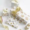 Wrapping Paper Rolls |  Wrapping Paper Roll Scatter Dots Gold on White (50cmx50m) Wrapping Paper Gold