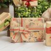 Wrapping Paper Rolls |  Wrapping Paper Roll Tropical Print Kraft Brown (70cmx25m) Wrapping Paper Soft Brown