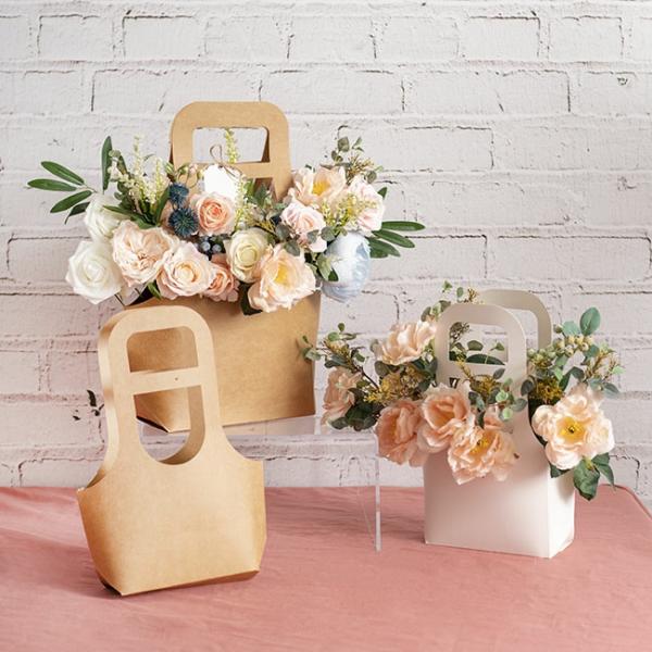 Bloom Box |  Flower Gift Carry Bag Large Kraft Brown Pack 5 (22x10x40Hcm) Flower Boxes & Bags Bloom Box