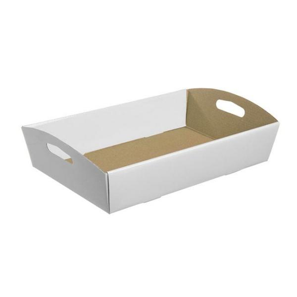 Cardboard Hamper Tray |  Hamper Tray Flat Pack Medium White (34x22x7cmH) Cardboard Hamper Tray Cardboard Hamper Tray