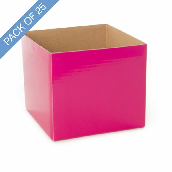 Posy Boxes |  Mini Posy Box Pack 25 Hot Pink (13x12cmH) Flower Boxes & Bags Pink