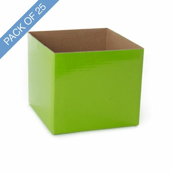 Posy Boxes |  Mini Posy Box Pack 25 Lime Green (13x12cmH) Flower Boxes & Bags Green