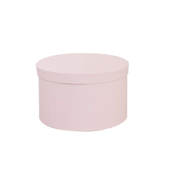 Stackable Gift Boxes |  Gift Box Round Baby Pink (25cmDx15cmH) Set 3 Gift Boxes Soft Pink